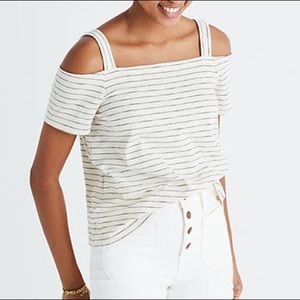 Madewell Cold Shoulder Stripe Tee